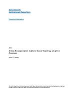 A new evangelization : catholic social teaching, a light in darkness